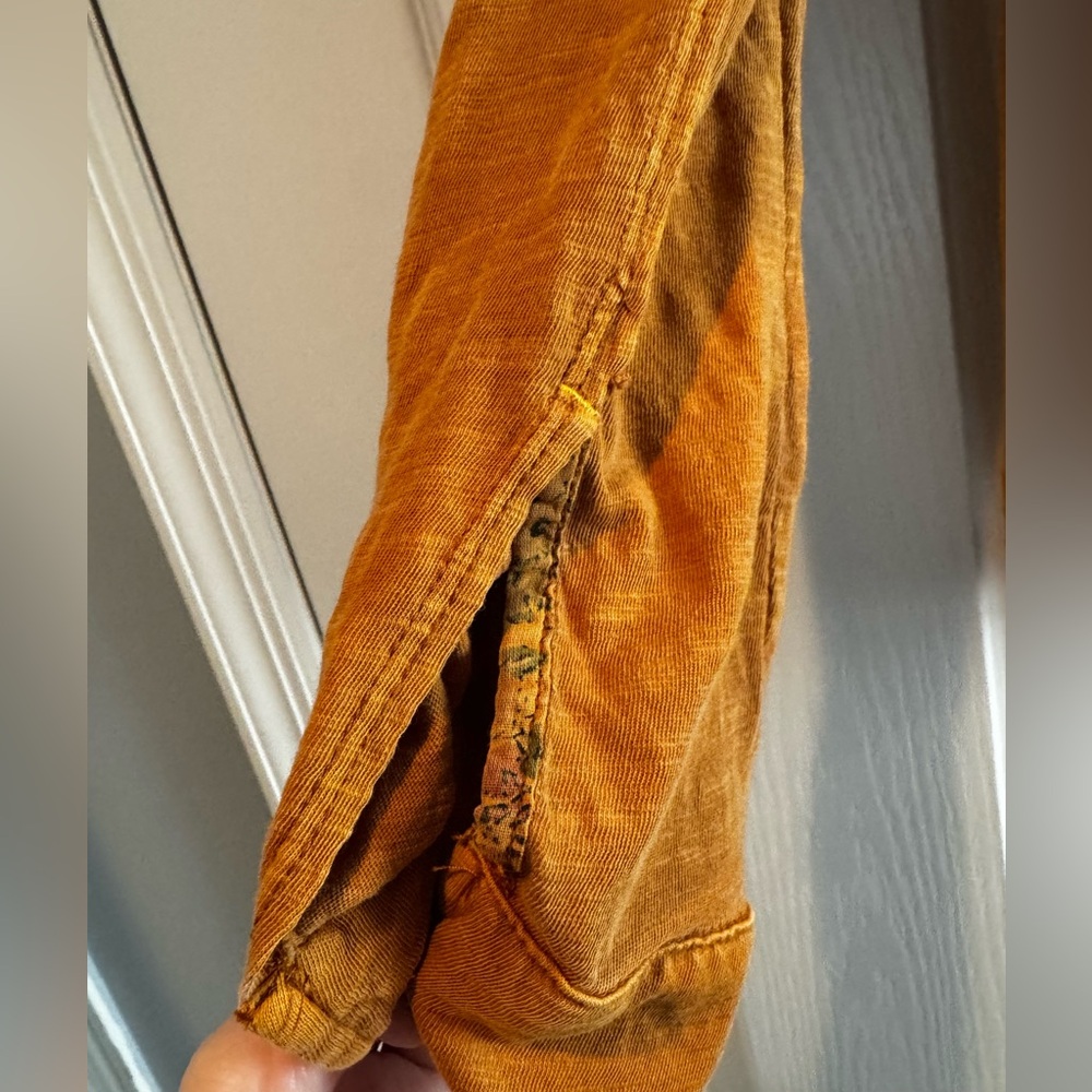 Maeve Rust Brown Button-Front Velvet Blouse - Picture 4 of 5